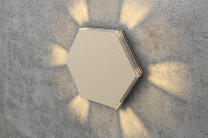 Bronze Hexagonal Wall Stair Light Integrator IT-780-Beige