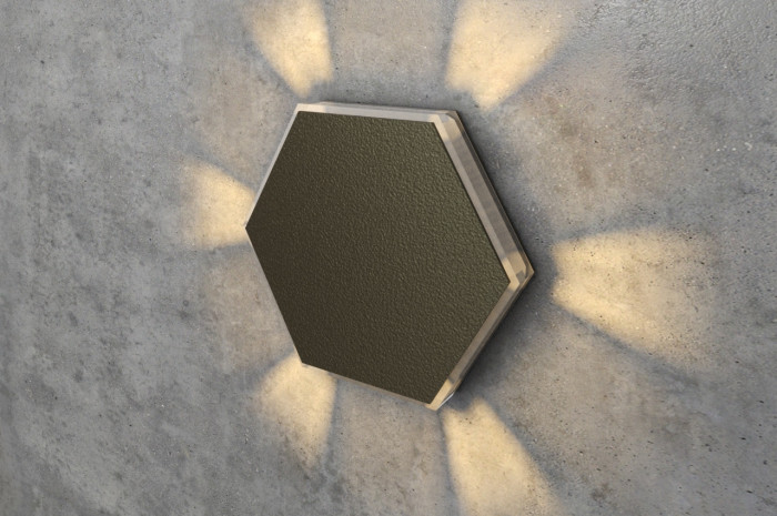 Bronze Hexagonal Wall Stair Light Integrator IT-780-Bronze