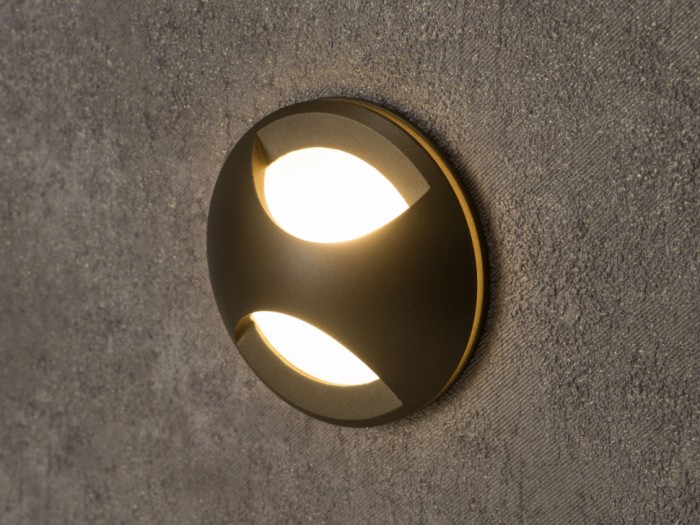 Bronze Round Wall Light Integrator IT-702 BR AURA