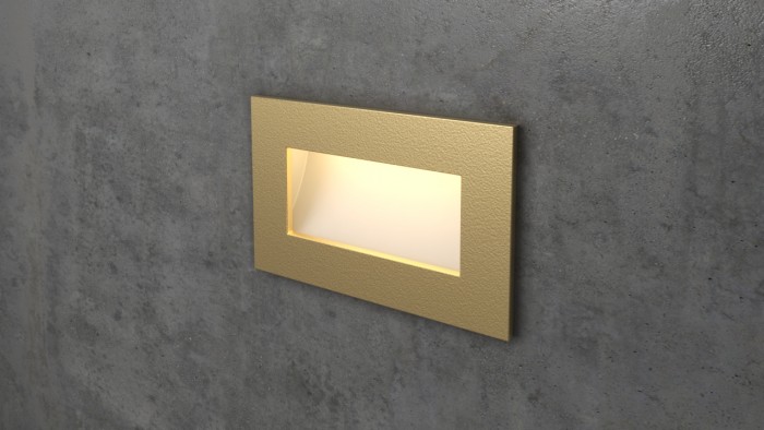 Rectangular Gold LED Wall Stair Light Integrator IT-764-Gold
