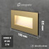 Rectangular Gold LED Wall Stair Light Integrator IT-764-Gold