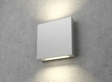 Aluminium Square Recessed Wall Light Integrator Duo IT-002 Alum