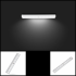 Battery-powered Rectangular Wall Light Motion Sensor Integrator Stairs Light IT-744-White