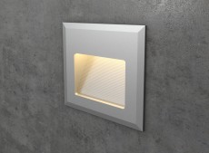 Aluminium Square Recessed Wall Light Integrator IT-013 AL DIRECT