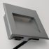 Aluminium Square Recessed Wall Light Integrator IT-013 AL DIRECT