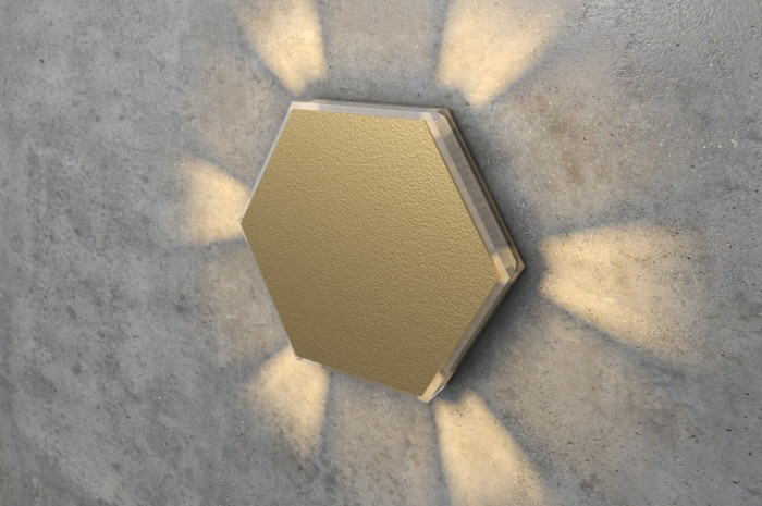 Gold Hexagonal Wall Stair Light Integrator IT-780-Gold