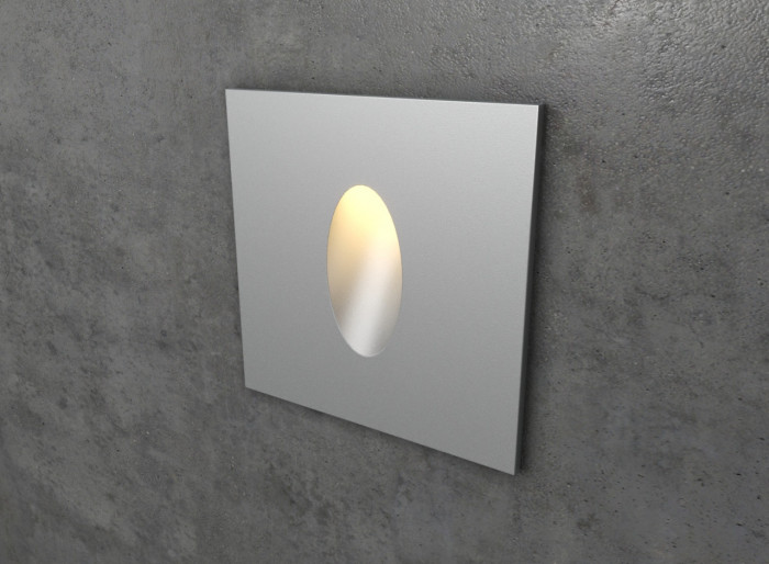 Square LED Wall Light Integrator IT-715-Alum