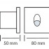 Square LED Wall Light Integrator IT-715-Alum