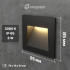 Квадратный goldй LED Wall Stair Light