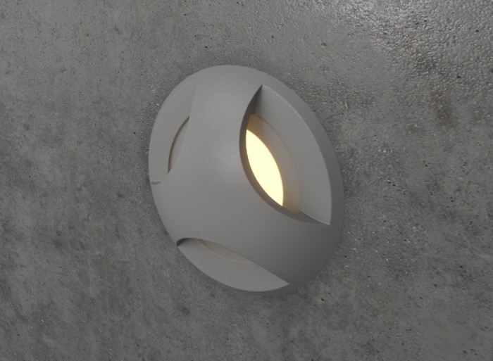 Graphite Recessed Wall Light IP65 Waterproof Integrator IT-701 IP65 GF AURA