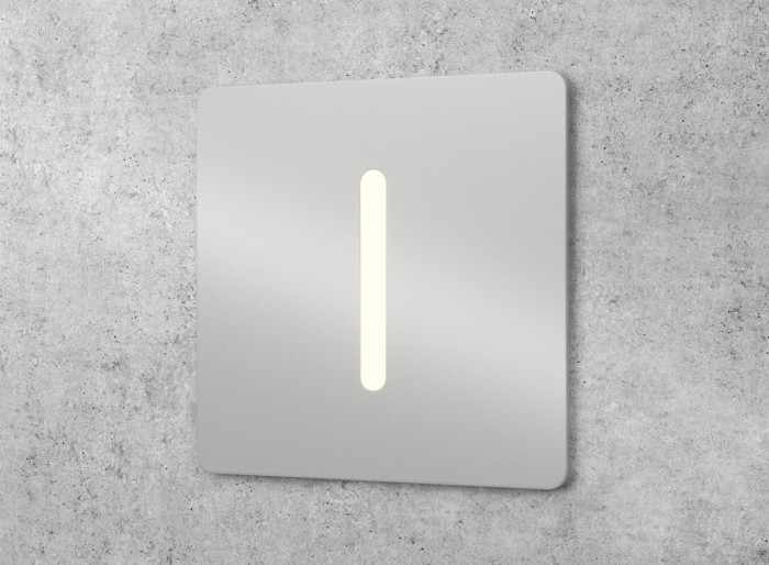 Gray Square Recessed Wall Light Integrator Stairs Light IT-752-Alum
