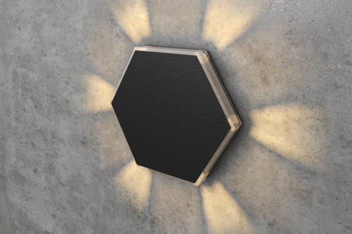 Black Hexagonal LED Wall Light LED Wall Stair Light Integrator IT-780-Black