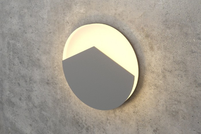 Gray Round LED Wall Stair Light Integrator IT-783-Gray Up