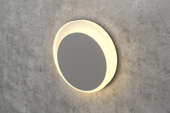 Gray Round LED Wall Stair Light Integrator IT-784-Gray Up