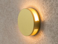 Gold Round Wall Light IP65 Waterproof Integrator IT-022 GO OREOL