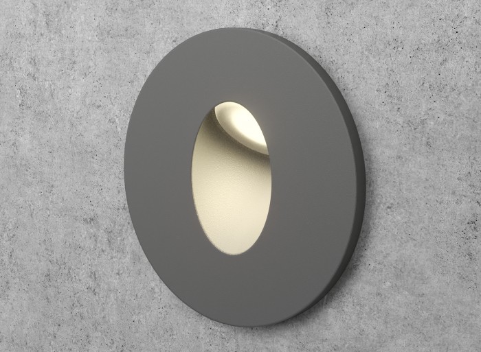 Gray Round LED Wall Stair Light Integrator Stairs Light IT-717-Gray