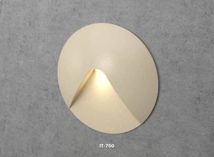 Beige Round Wall Stair Light Integrator IT-750-Beige