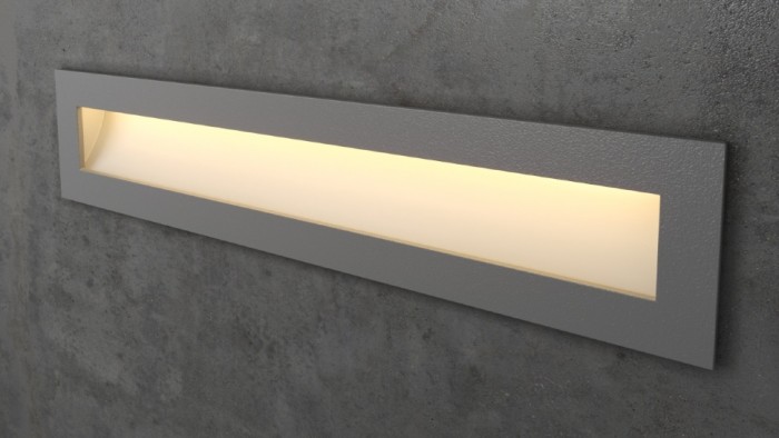 Gray Rectangular LED Wall Stair Light Integrator IT-773-Gray