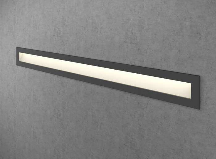 Black Rectangular Recessed Wall Light Integrator IT-774-Black