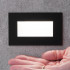 Black Rectangular Recessed Wall Stair Light Integrator IT-771-Black