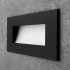 Black Rectangular Recessed Wall Stair Light Integrator IT-771-Black