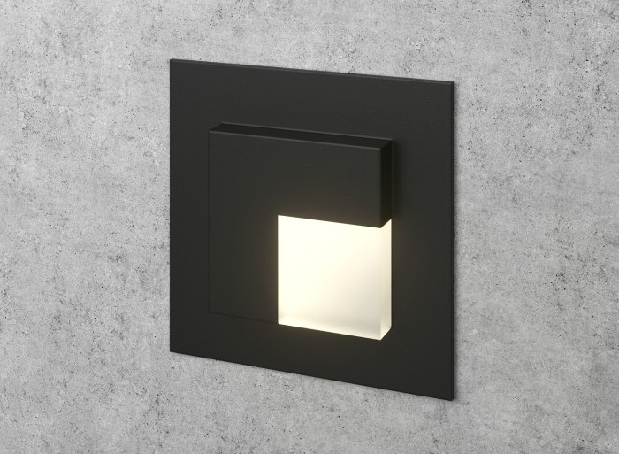 Square Step Light Black LED Stair Light Integrator IT-738-Black