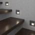 Square Recessed LED Wall Lights Black