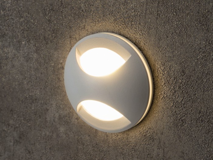 White Recessed Wall Light Outdoor IP65 Integrator IT-702 IP65 WH AURA