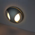 Black Round IP65 LED Wall Stair Light Integrator IT-702 IP65 BL AURA