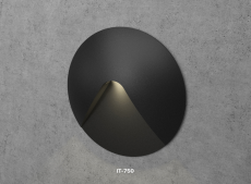 Black Round LED Wall Stair Light Integrator IT-750-Black