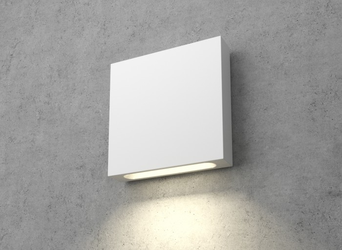 White Square Wall Stair Light Integrator Uno IT-001-White