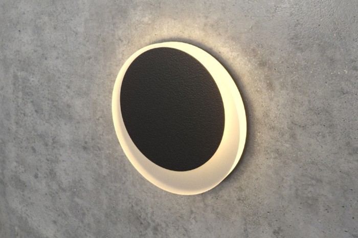 Black Round LED Wall Stair Light Integrator IT-784-Black Down