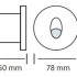 White Round Wall Stair Light Integrator Stairs Light IT-717-White