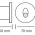 White Round Wall Stair Light Integrator Stairs Light IT-717-White