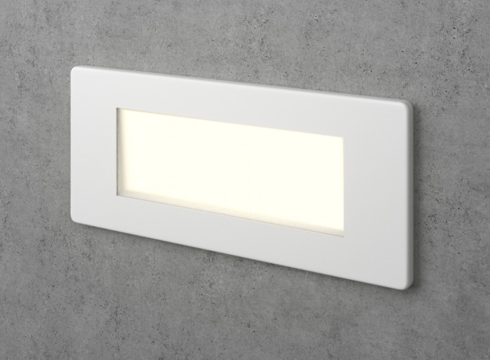 White Recessed Wall Light Outdoor IP65 Integrator IT-767-White